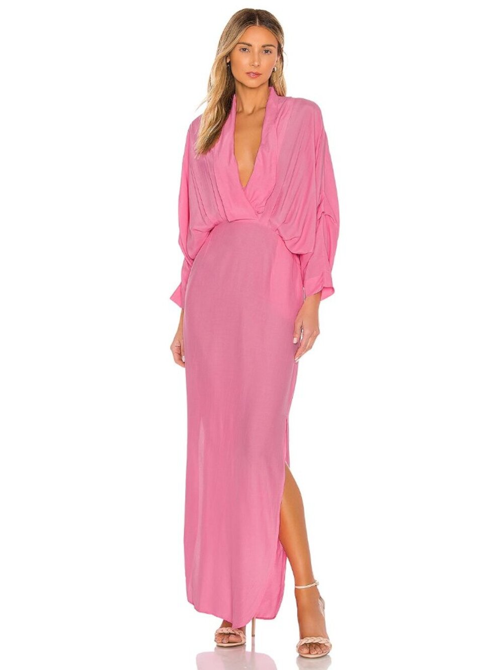 SWF Plunge Dress in Floss Pink Resort